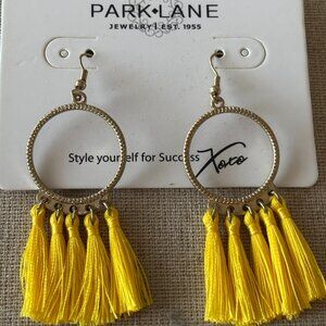 Park Lane Yellow and Gold Tassel Earrings